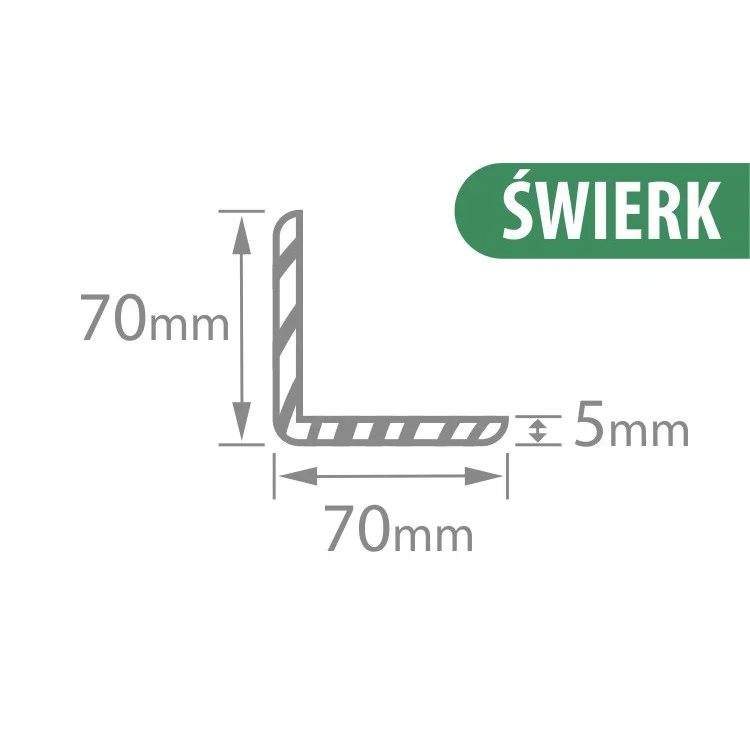 listwa kątowa 70×70 wym